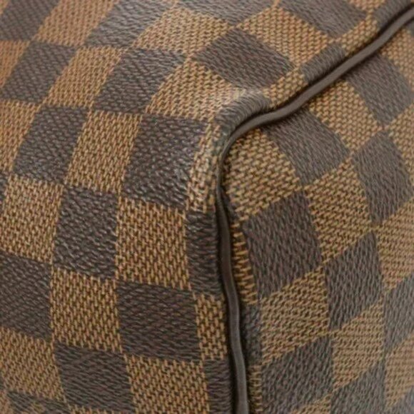 AUTHENTIC LOUIS VUITTON SPEEDY 25 HAND BAG PURSE DAMIER EBENE - Picture 12 of 16
